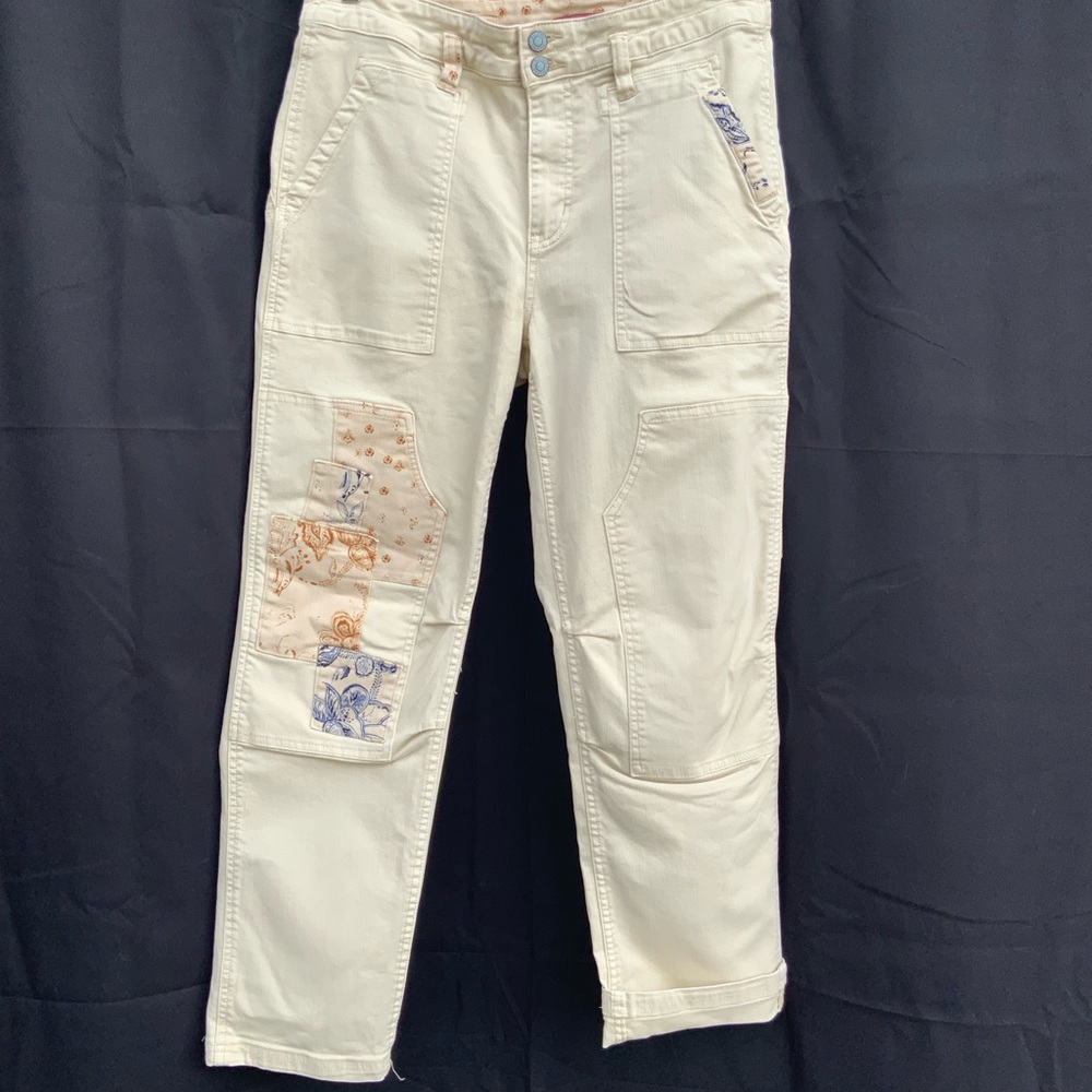 Pilcro Beige Floral Pants